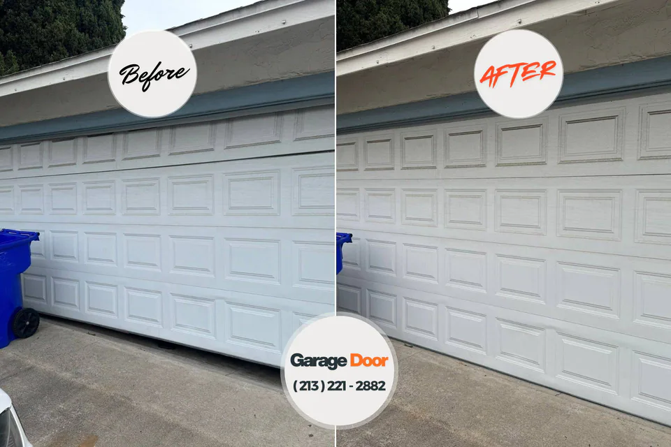 Before and after: garage door spring repair South Patrick Shores, FL